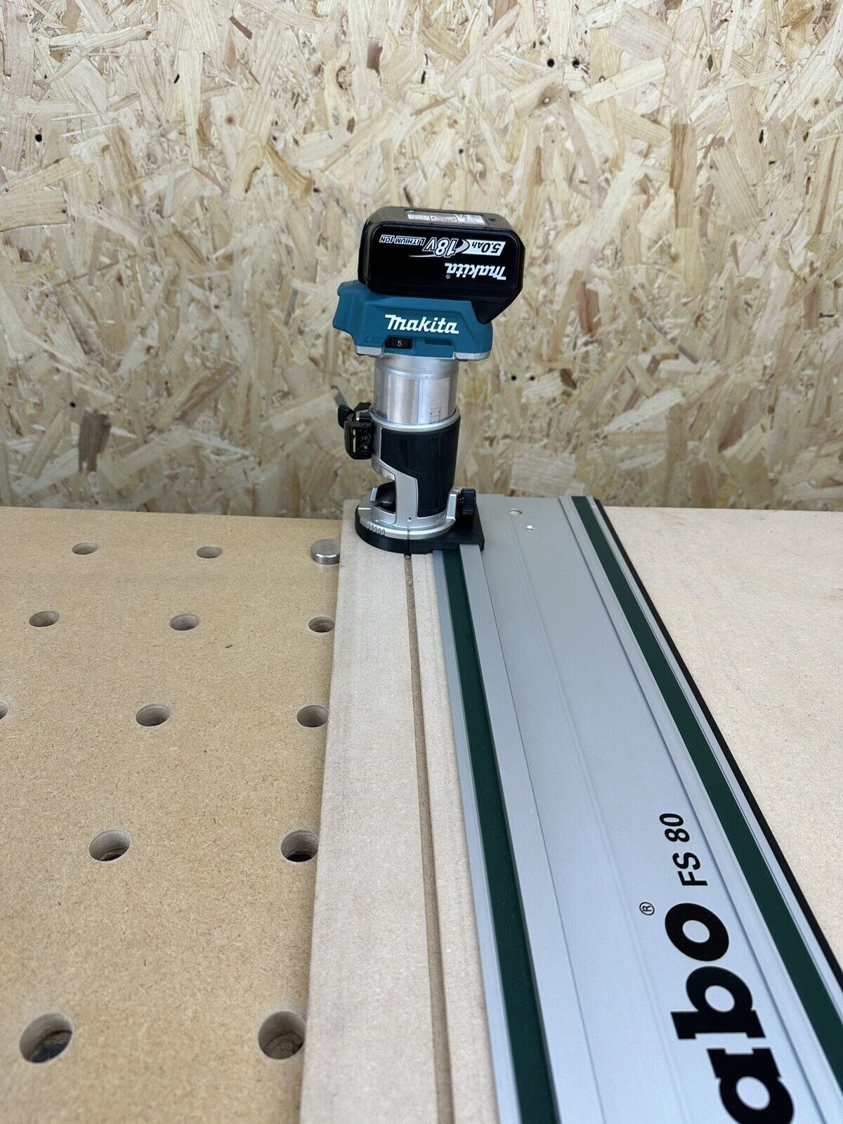 Makita DRT50Z Router Adapter Adaptor To Metabo Plunge Saw Track Guide Rail