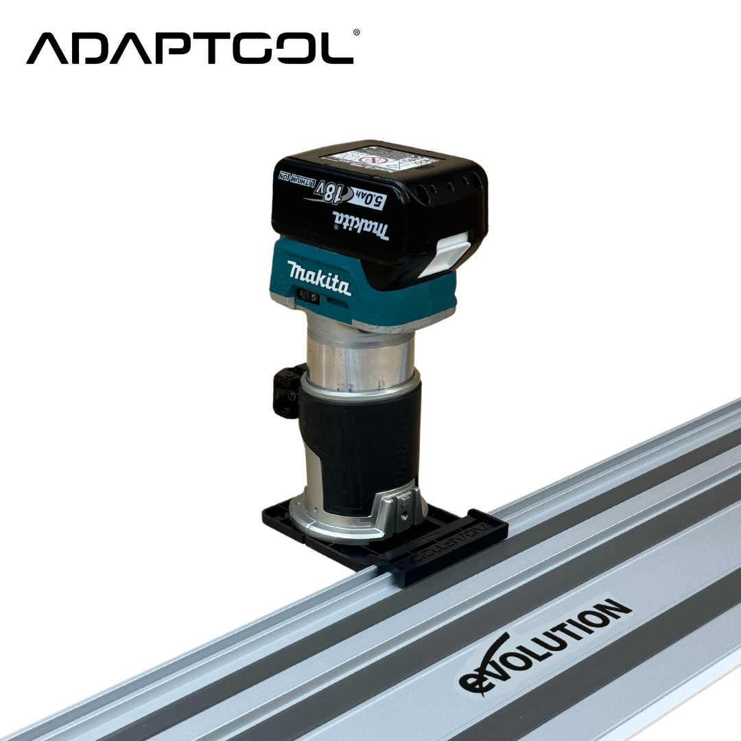 Makita DRT50 Li-Ion LXT Brushless Router Trimmer Router Guide Rail Adaptor for Evolution G2 Guide Rail