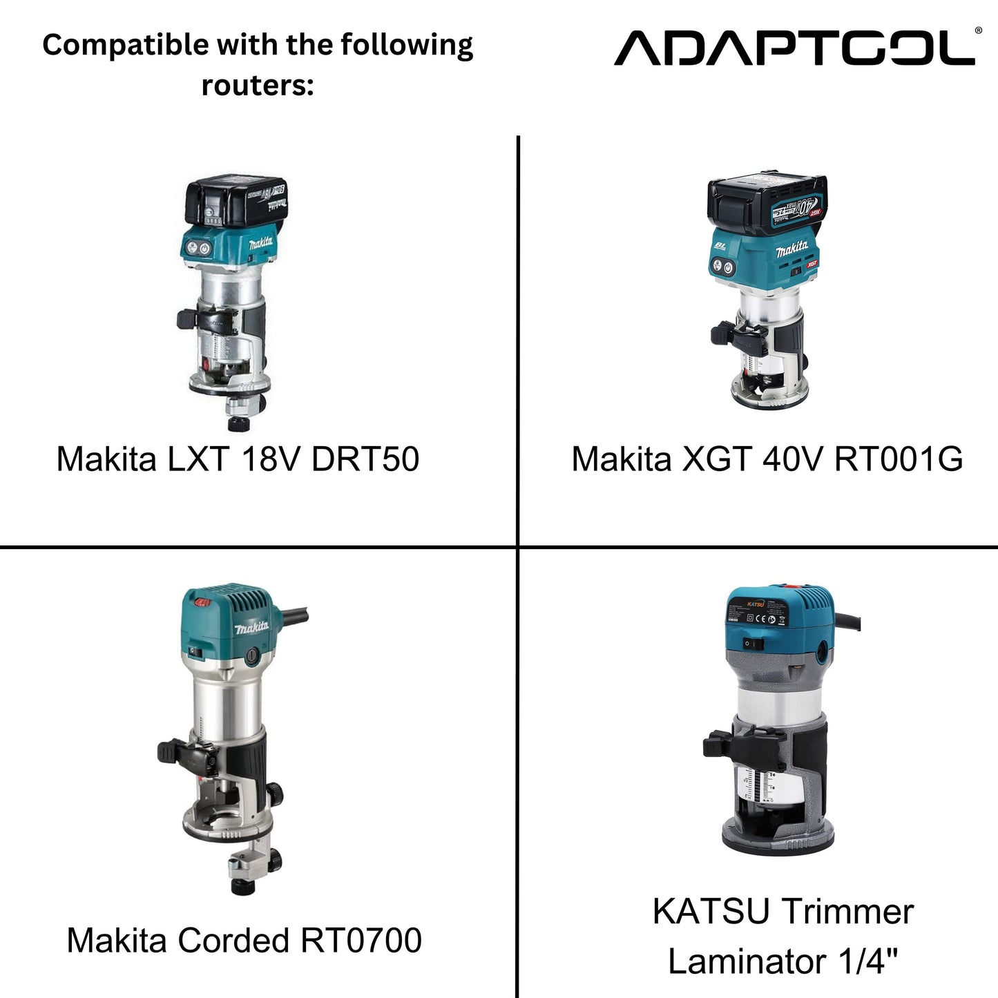 Makita DRT50 RT0700C Trimmer Guide Rail Adaptor To Makita Guide Rail