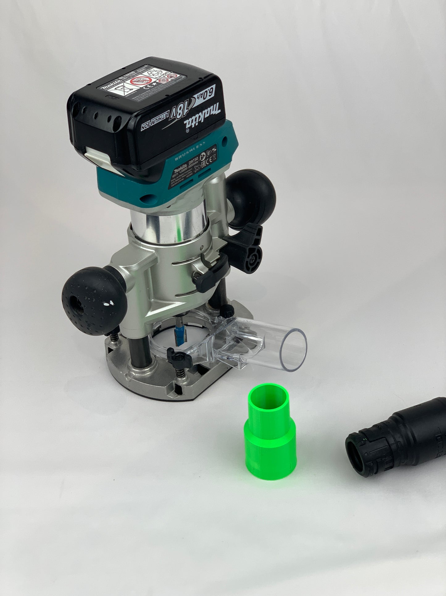 Makita DRT50Z, RT0700CX Plunge Base Dust Hose Adaptor Adapter to Festool Cleantec CT27 Vacumm