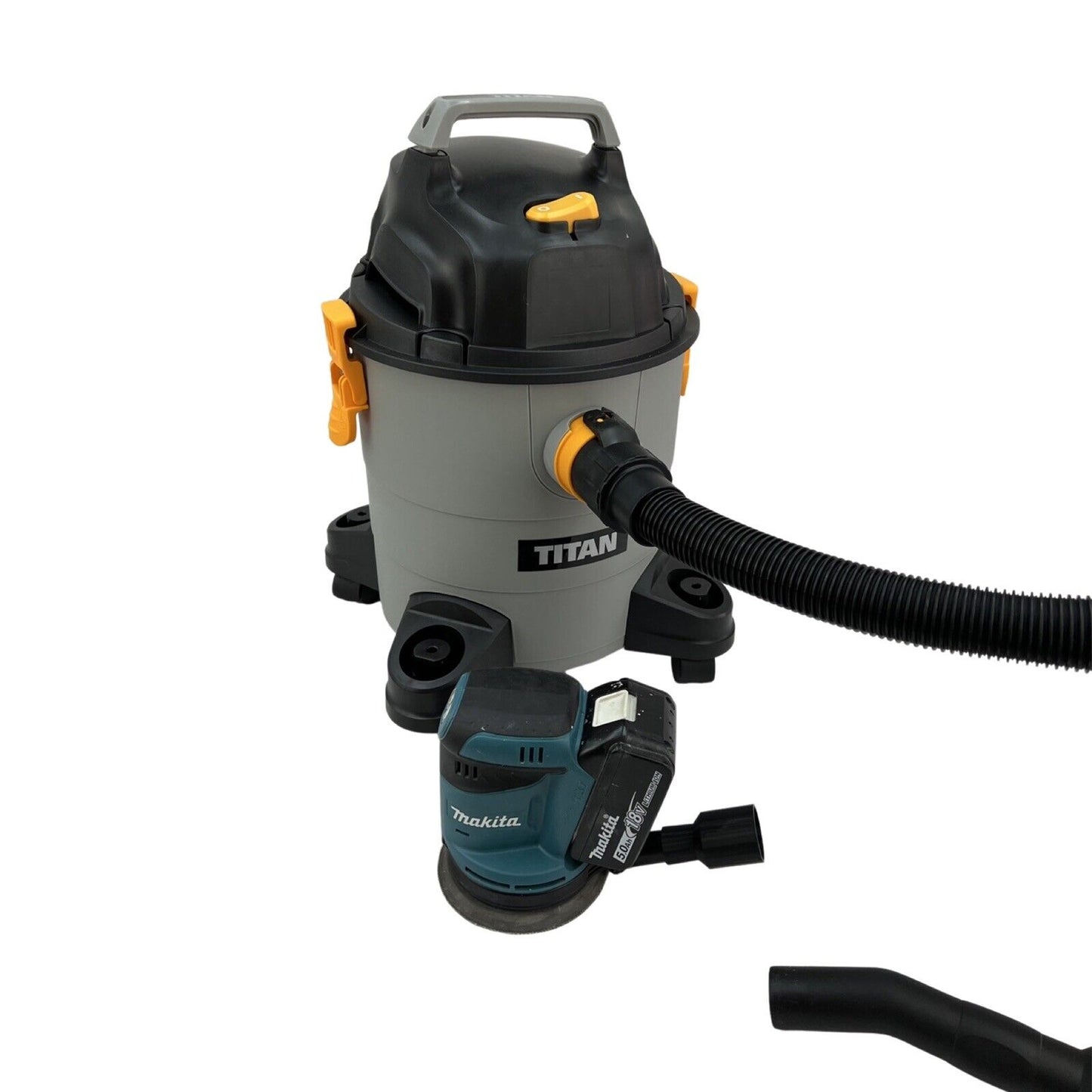 Makita DBO180 18V Sander Dust hose adaptor to Titan TTB774VAC Wet & Dry Vacuum