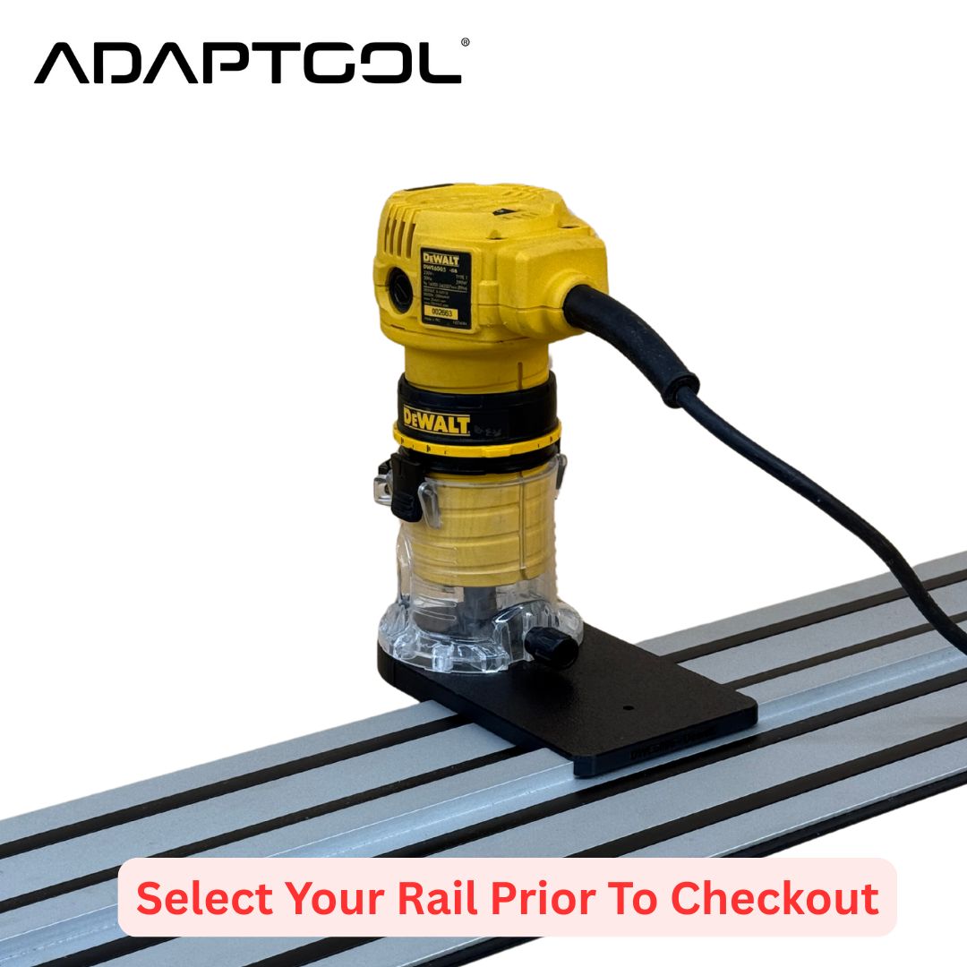 Dewalt DWE6005 Corded Laminate Trimmer (110v 230v) Guide Rail Adaptor to - All Guide Rails