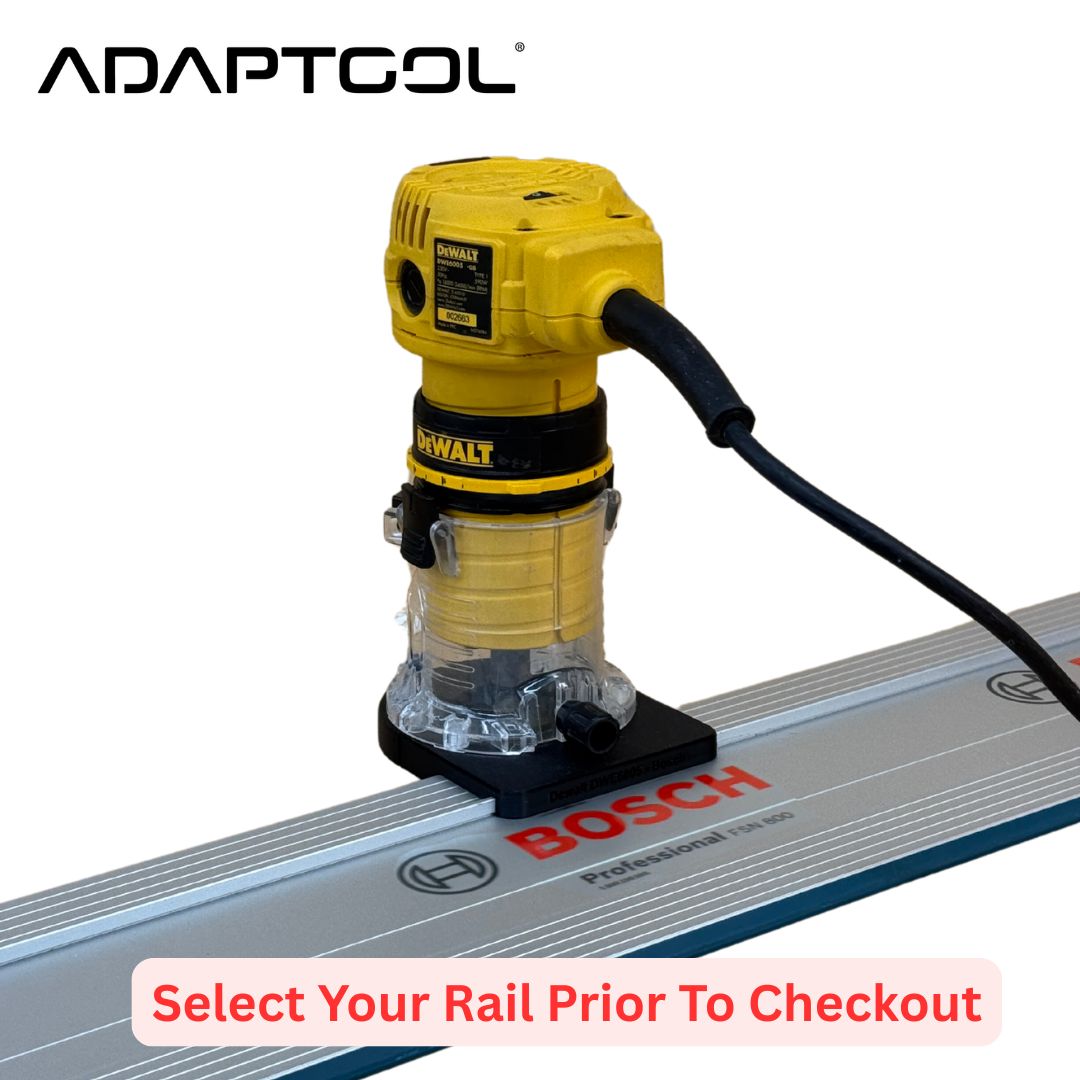 Dewalt DWE6005 Corded Laminate Trimmer (110v 230v) Guide Rail Adaptor to - All Guide Rails