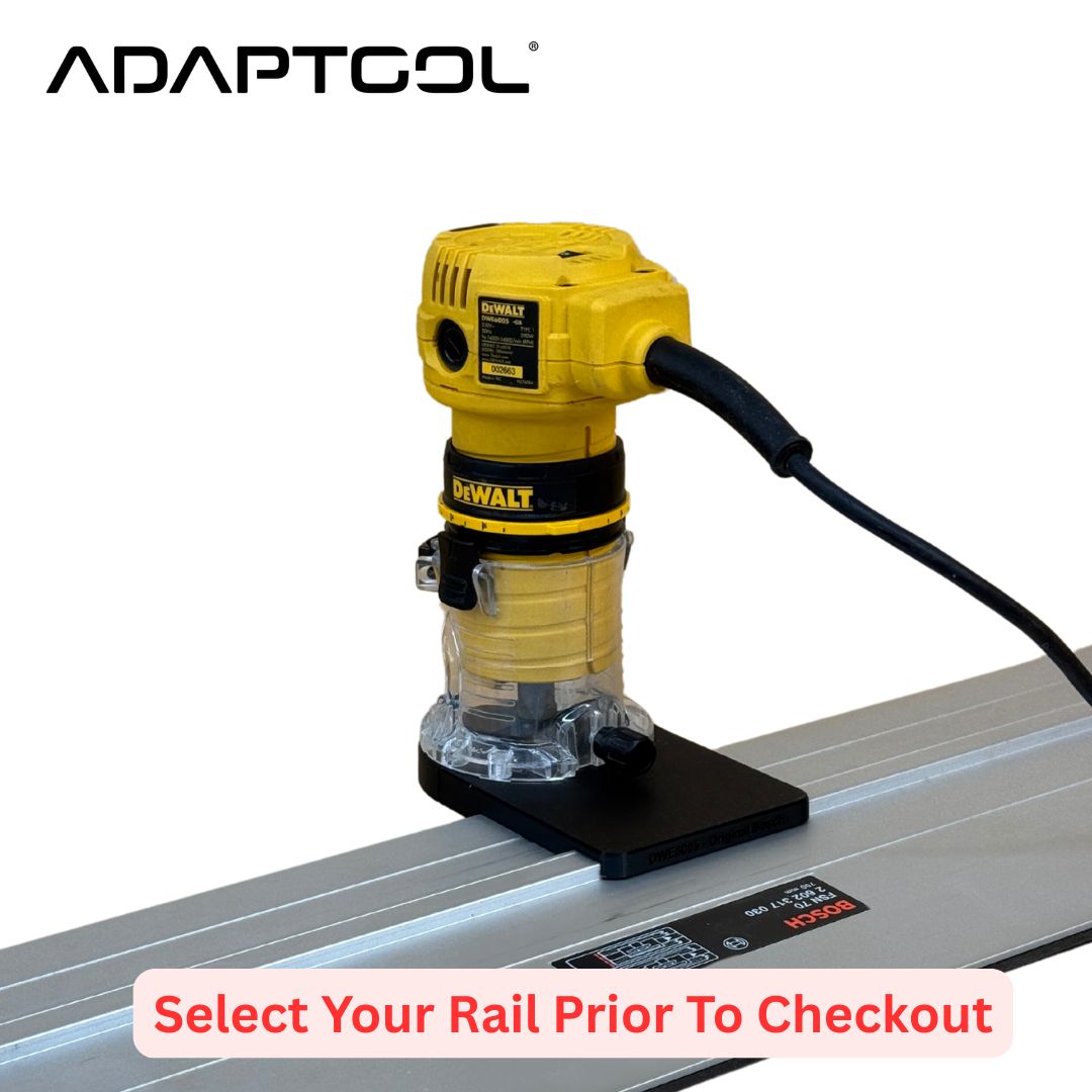 Dewalt DWE6005 Corded Laminate Trimmer (110v 230v) Guide Rail Adaptor to - All Guide Rails