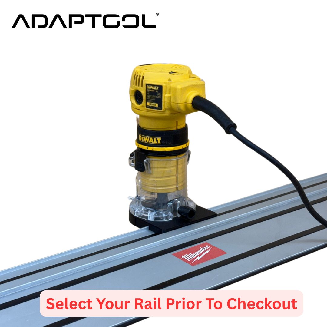 Dewalt DWE6005 Corded Laminate Trimmer (110v 230v) Guide Rail Adaptor to - All Guide Rails