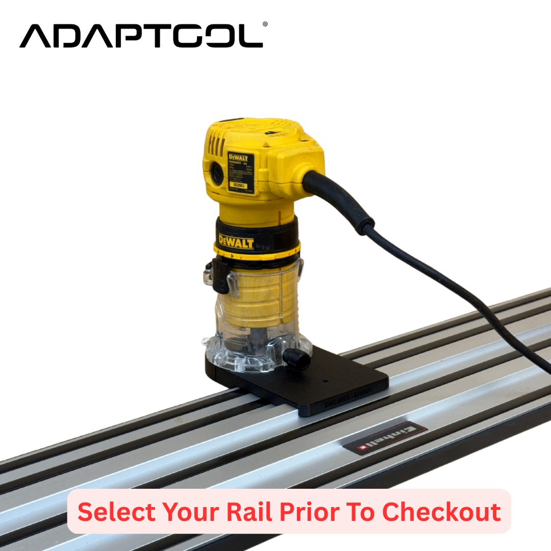 Dewalt DWE6005 Corded Laminate Trimmer (110v 230v) Guide Rail Adaptor to - All Guide Rails