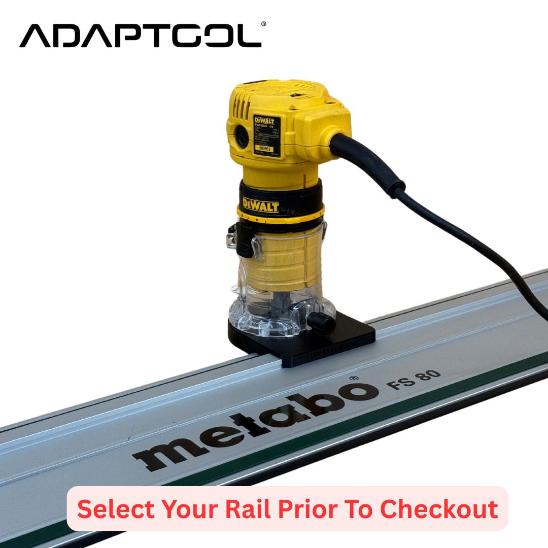 Dewalt DWE6005 Corded Laminate Trimmer (110v 230v) Guide Rail Adaptor to - All Guide Rails
