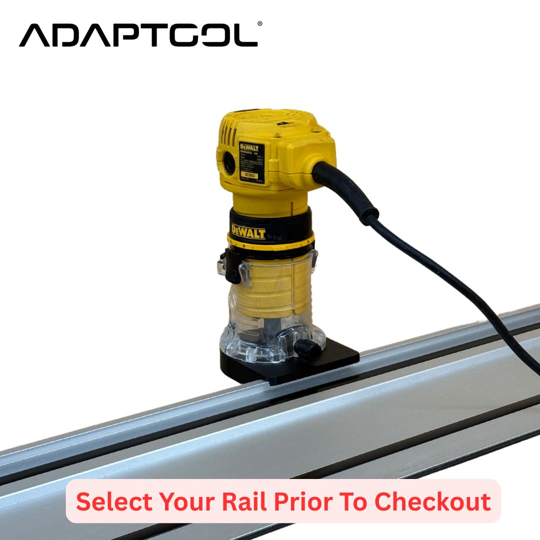Dewalt DWE6005 Corded Laminate Trimmer (110v 230v) Guide Rail Adaptor to - All Guide Rails
