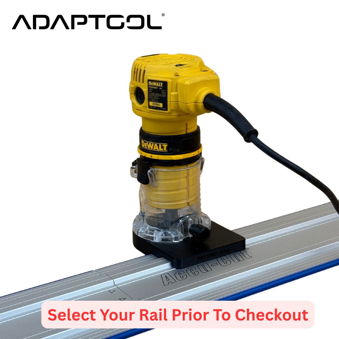 Dewalt DWE6005 Corded Laminate Trimmer (110v 230v) Guide Rail Adaptor to - All Guide Rails