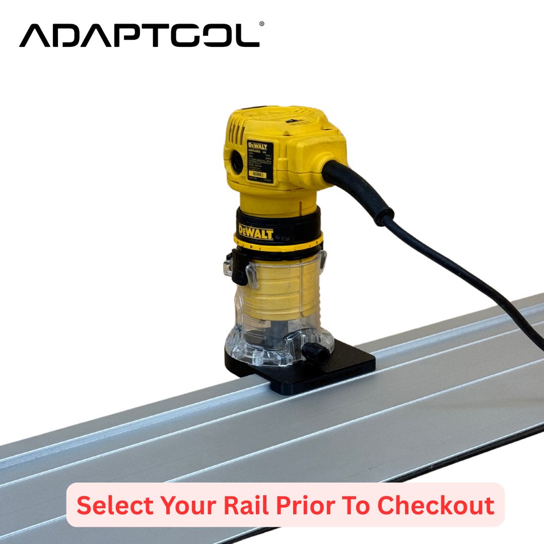 Dewalt DWE6005 Corded Laminate Trimmer (110v 230v) Guide Rail Adaptor to - All Guide Rails