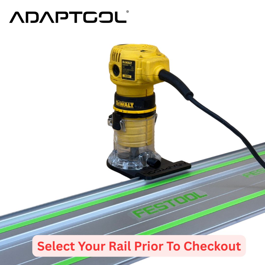 Dewalt DWE6005 Corded Laminate Trimmer (110v 230v) Guide Rail Adaptor to - All Guide Rails