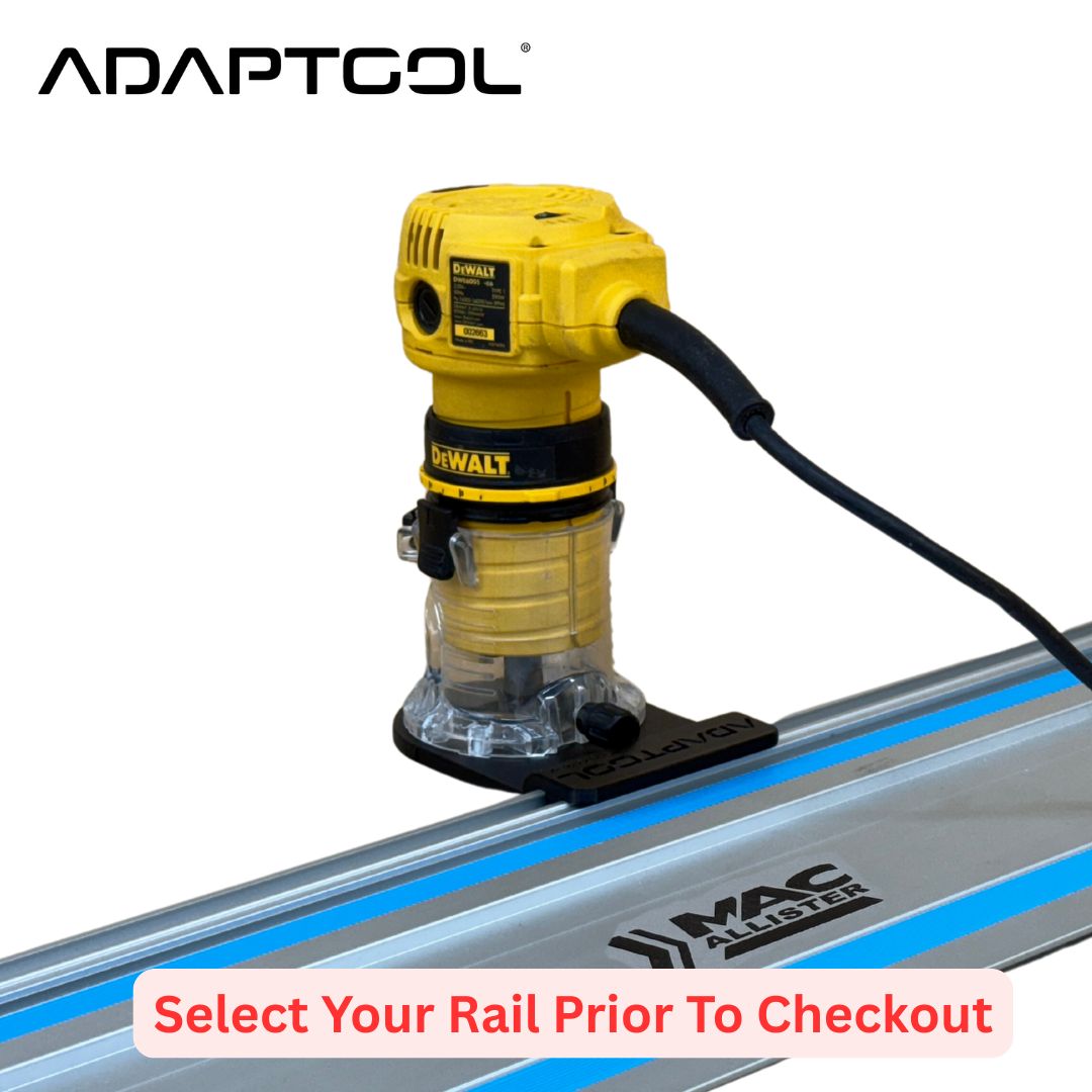 Dewalt DWE6005 Corded Laminate Trimmer (110v 230v) Guide Rail Adaptor to - All Guide Rails