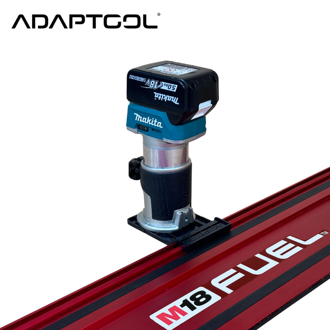 Makita DRT50 Li-Ion LXT Brushless Router Trimmer Router Guide Rail Adaptor for Milwaukee M18 Guide Rail