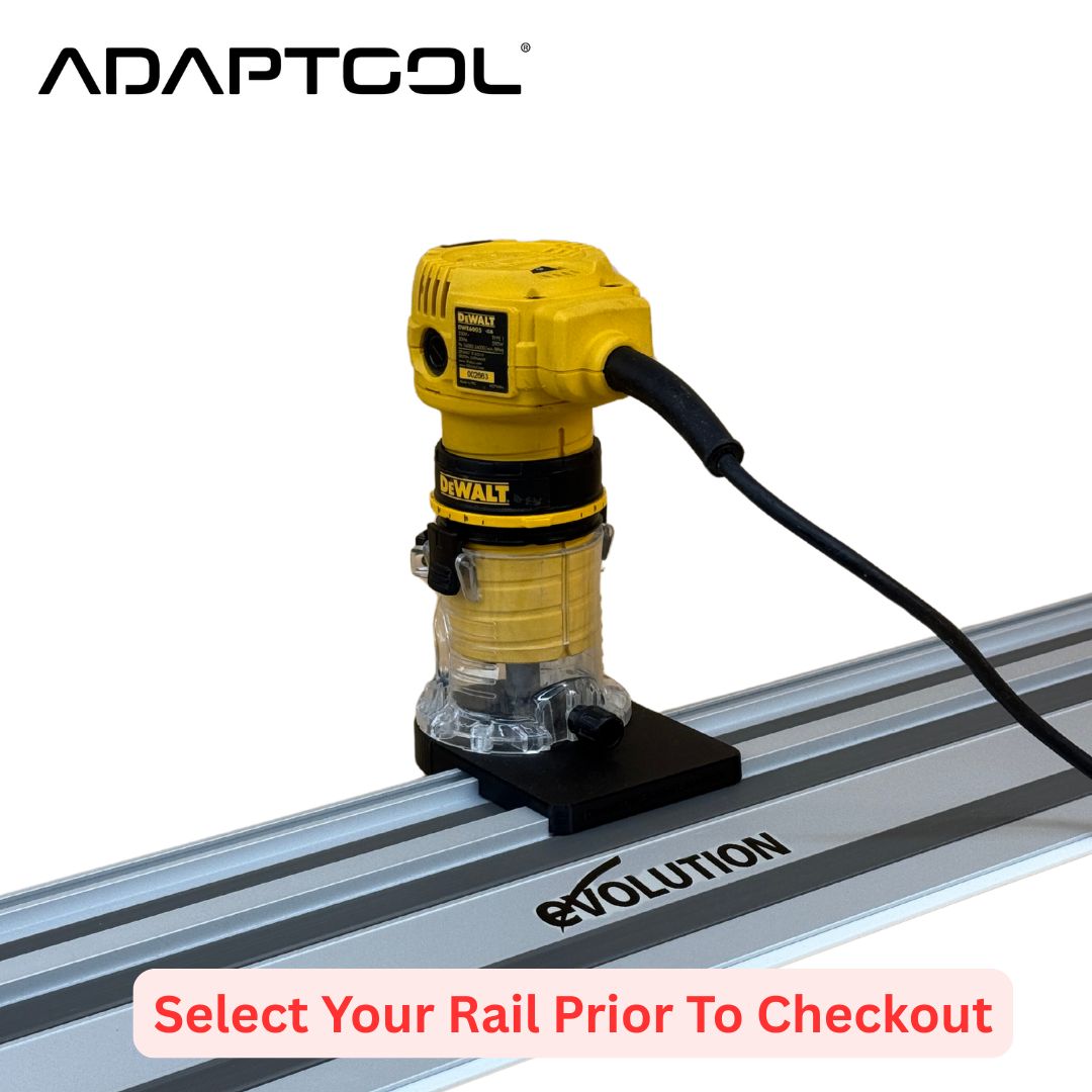Dewalt DWE6005 Corded Laminate Trimmer (110v 230v) Guide Rail Adaptor to - All Guide Rails
