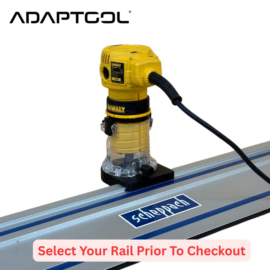 Dewalt DWE6005 Corded Laminate Trimmer (110v 230v) Guide Rail Adaptor to - All Guide Rails
