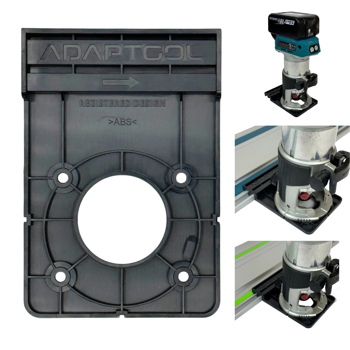 Makita DRT50 RT0700C Trimmer Guide Rail Adaptor To Makita Guide Rail