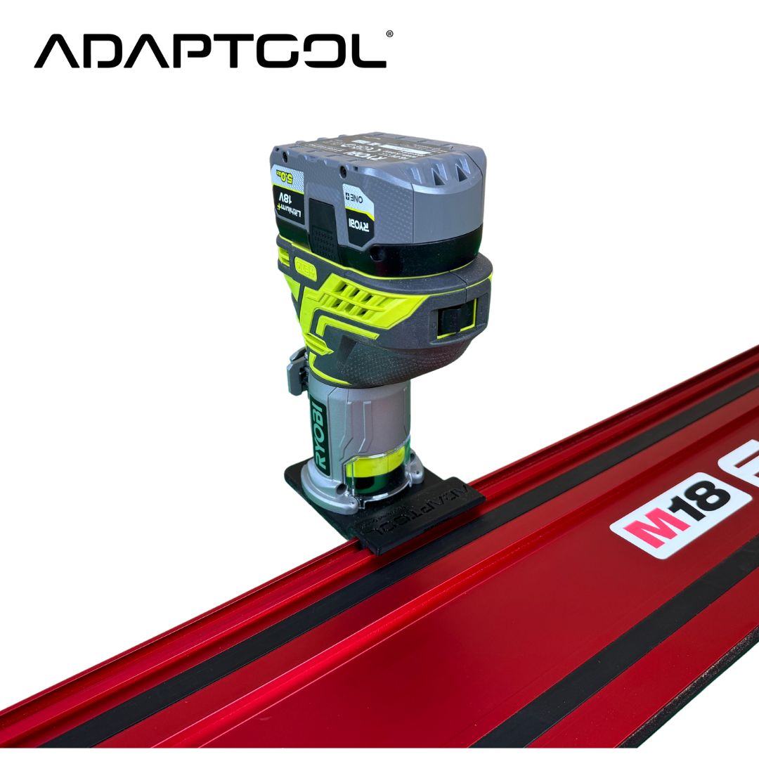 Ryobi Router Using Guide Rail Ryobi R18TR-0 ONE+ Trim Router Guide Rail Adaptor for Milwaukee Guide ...