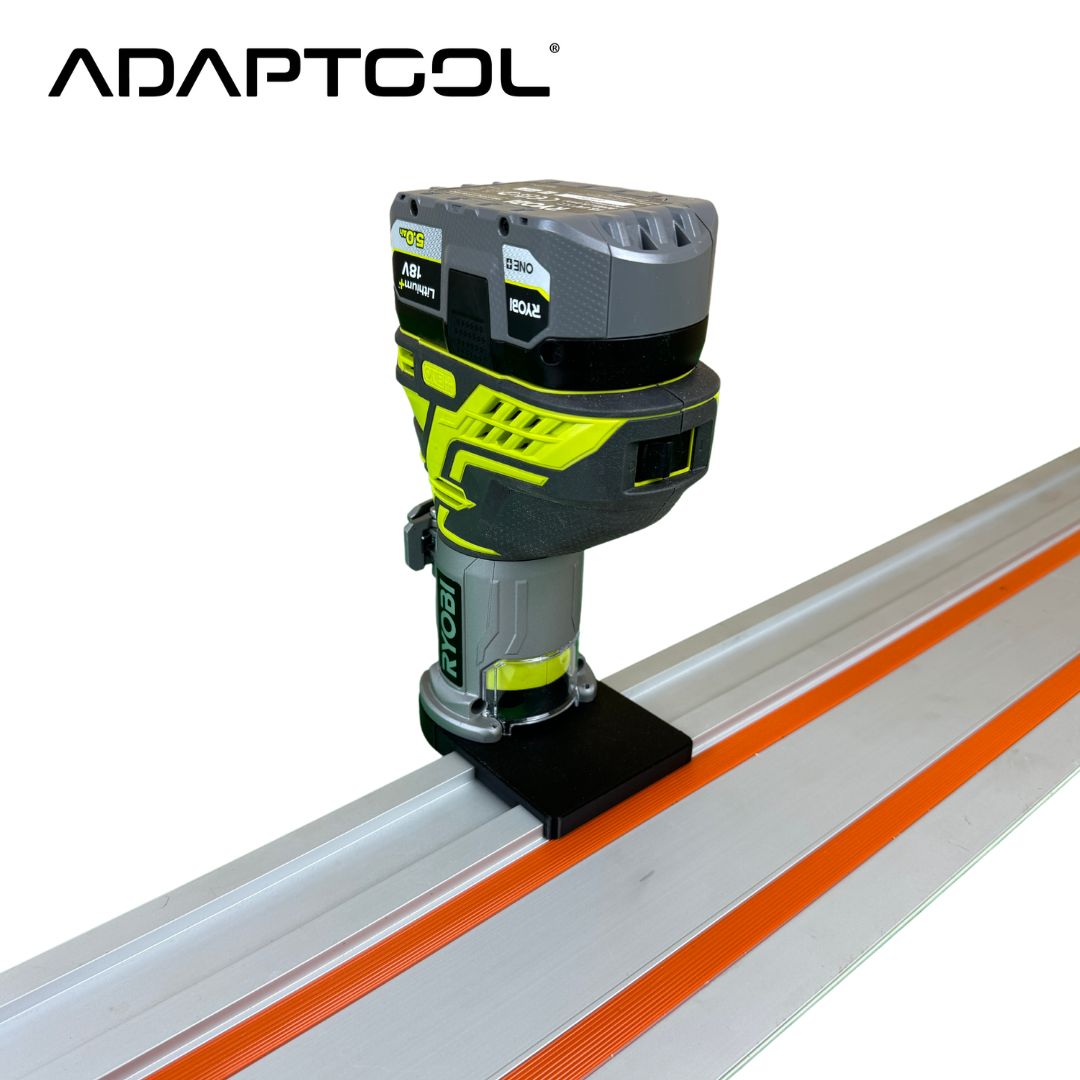 Rail Mount Router Ryobi R18TR-0 ONE+ Trim Router Guide Rail Adaptor for Evolution Guide ...