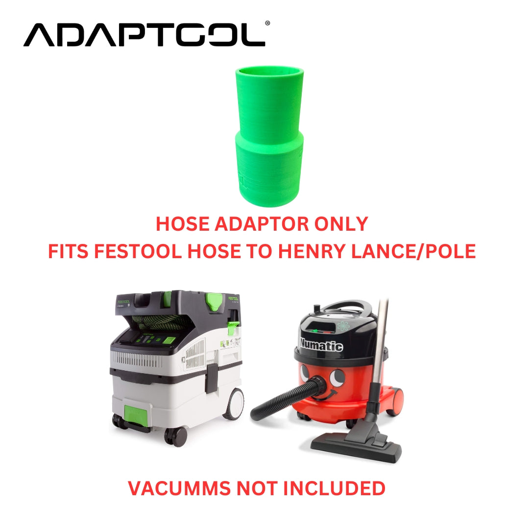 Festool Cleantec Extractor Hose Adaptor Adapter to Numatic Henry Lance Pole MINI MIDI CTM CTL