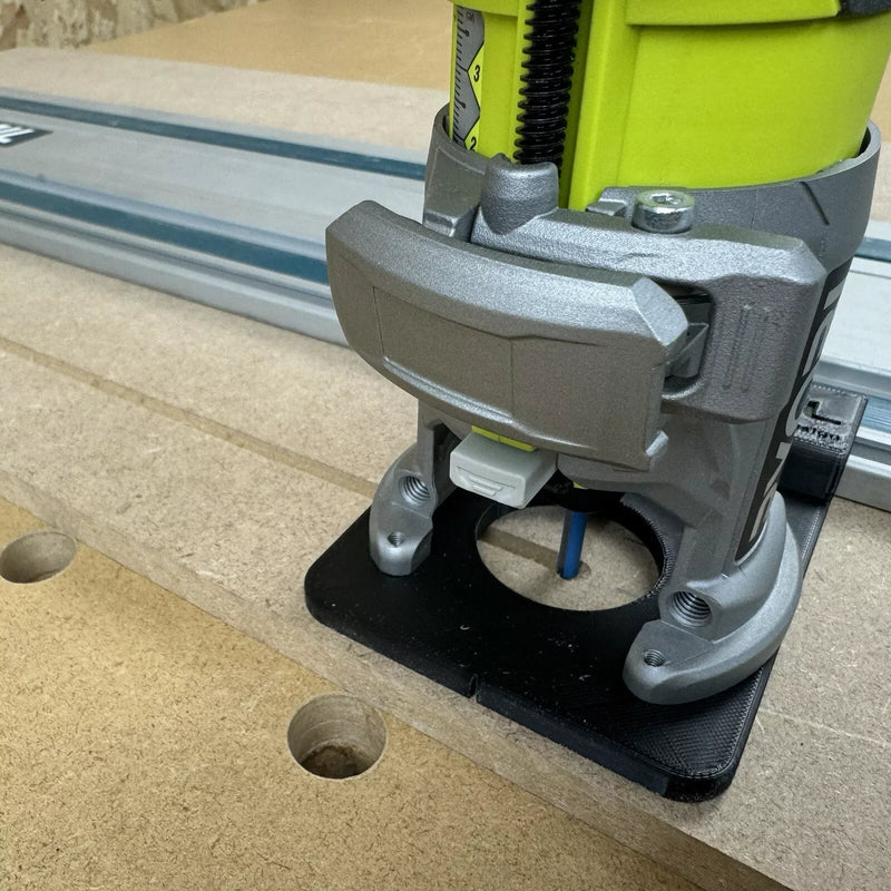 Ryobi Router Using Guide Rail Ryobi R18TR-0 ONE+ Trim Router Guide Rail Adaptor for Makita Guide Rai ...