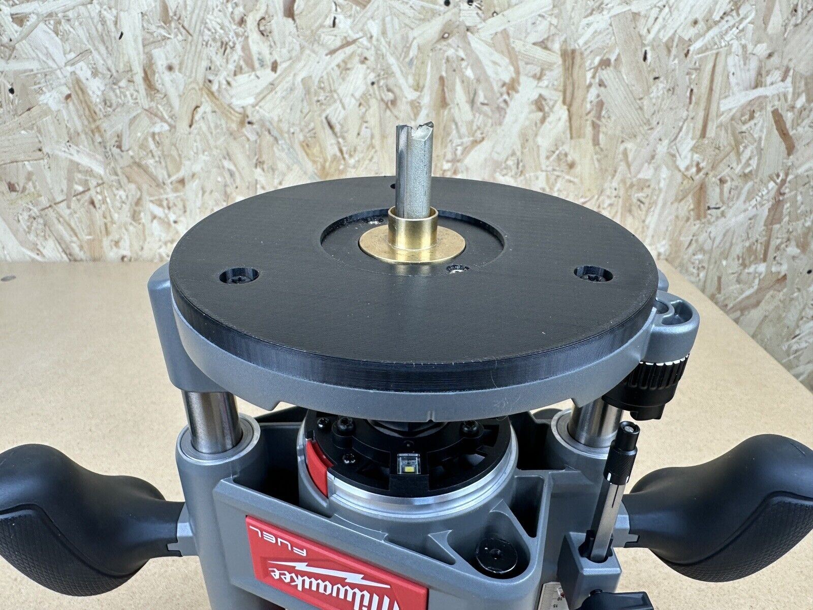 Milwaukee M18 1/2 FUEL 12MM ROUTER Guide Bush adaptor SUB BASE PLATE ...