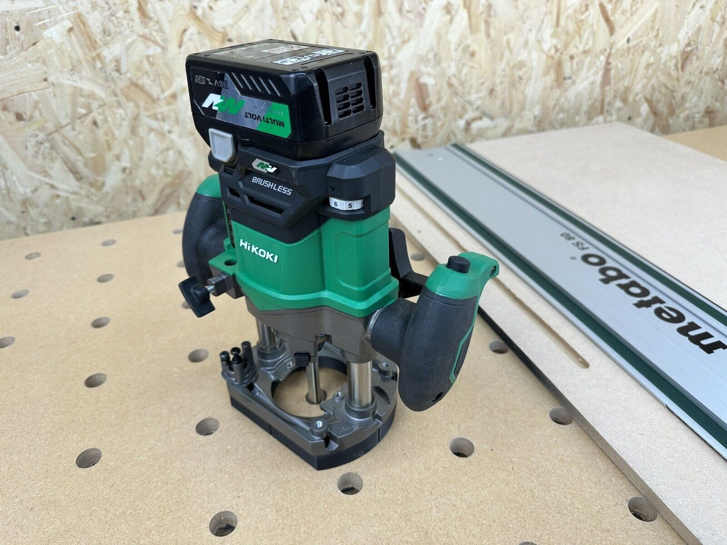 Hikoki 1/2" 36v Router Guide Rail Adaptor to Metabo Saw Plunge Track