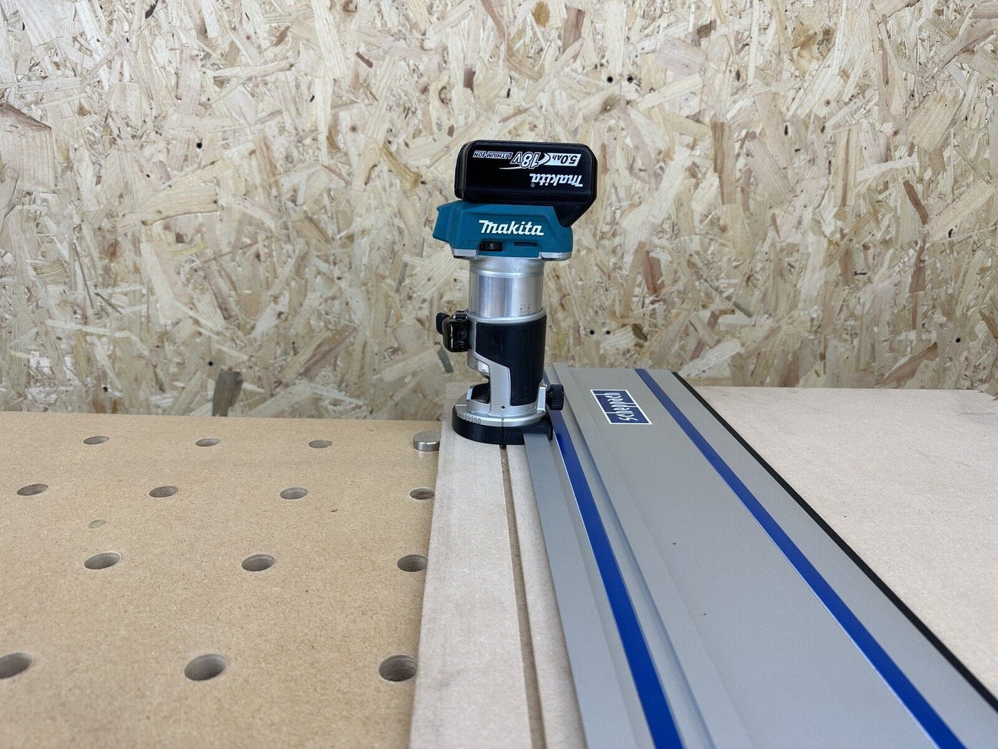 Makita DRT50 Trimmer 1/4 Router Guide Rail Adaptor To scheppach Guide Rail