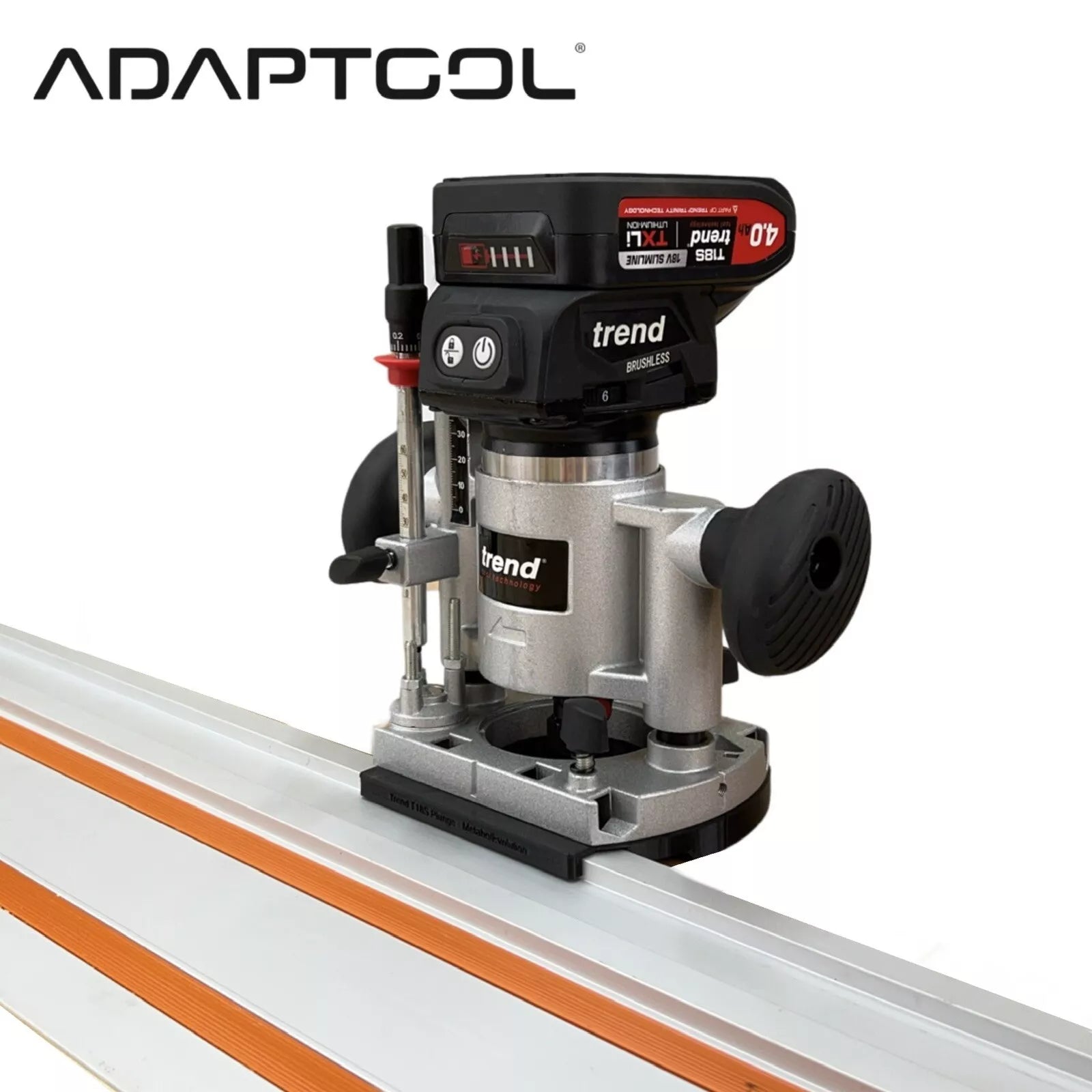 Trend T18S R14K1 18v Plunge Router Guide Rail Adaptor to Evolution Plu ...