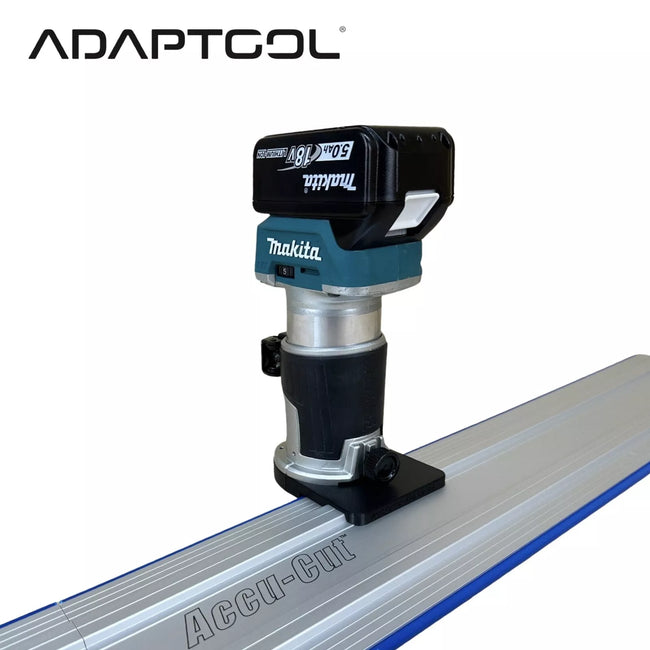 Makita DRT50 Li-Ion LXT Brushless Router Trimmer Router Guide Rail Adaptor for Kreg Accu-Cut Guide Rail