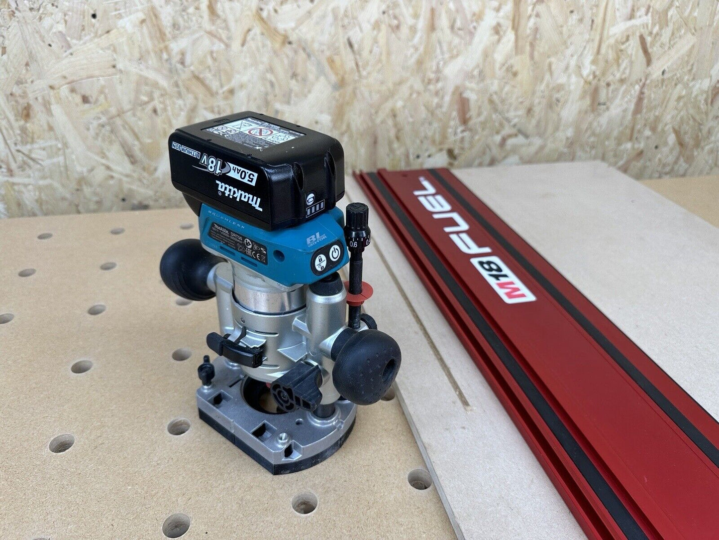 Makita DRT50Z Router Plunge Base Adaptor To Milwaukee Plunge Saw Guide Rails