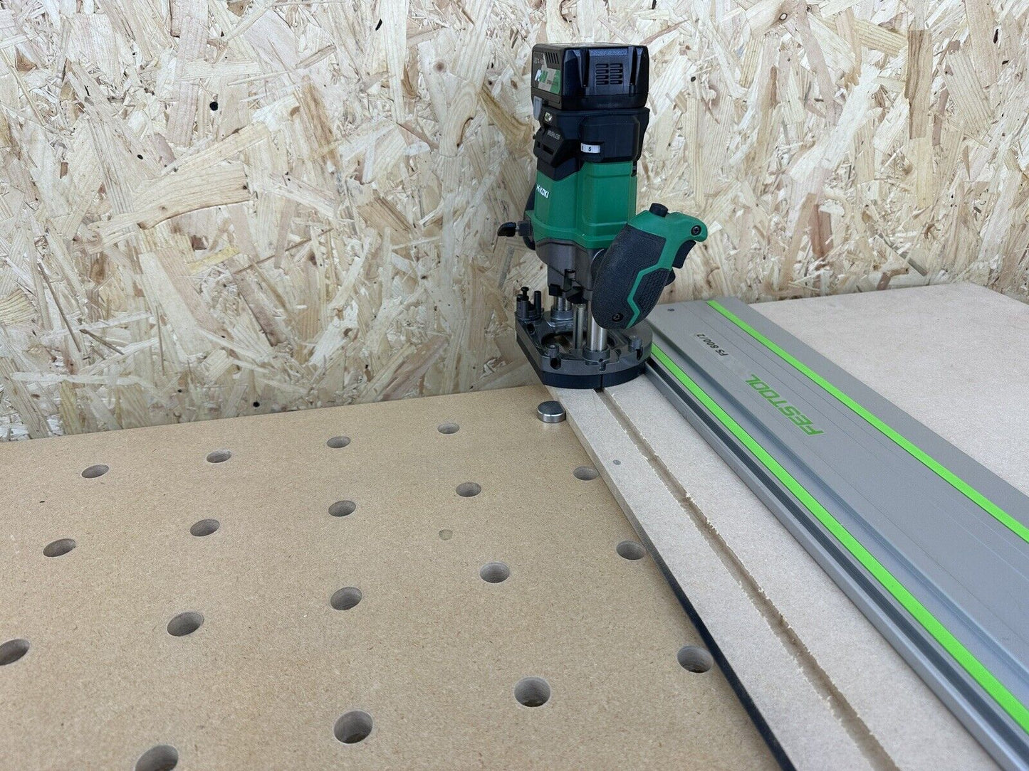 Hikoki 1/2" 36v Router Guide Rail Adaptor to Festool Saw Plunge Track