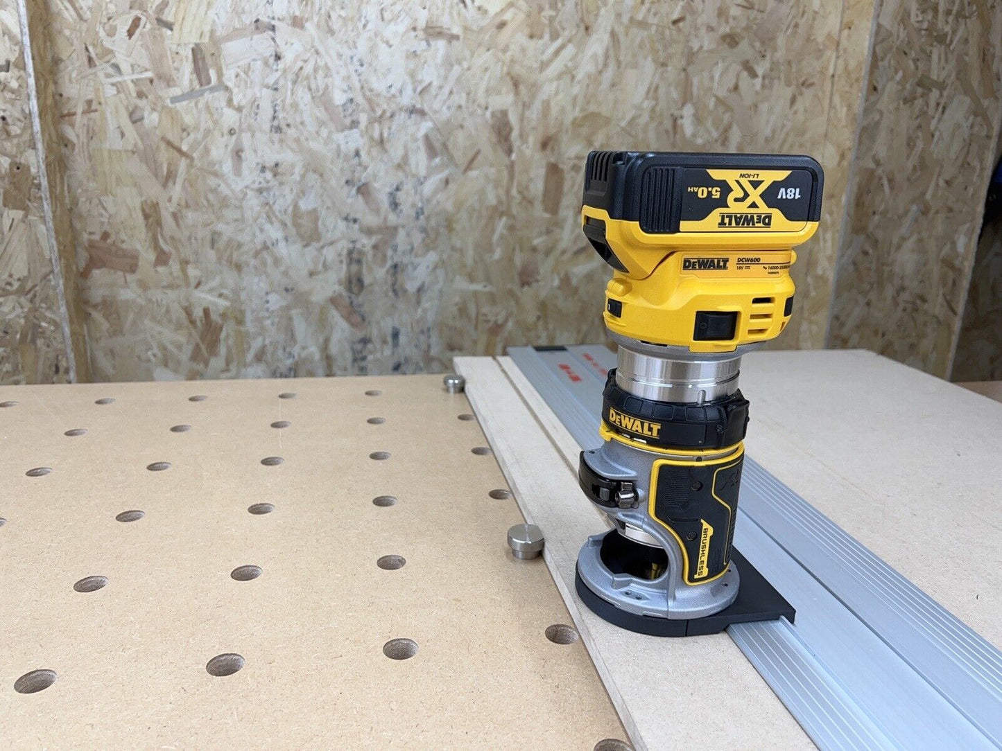 Dewalt Cordless Router Trimmer Base Guide Rail Adapter to Bosch Plunge Saw Track