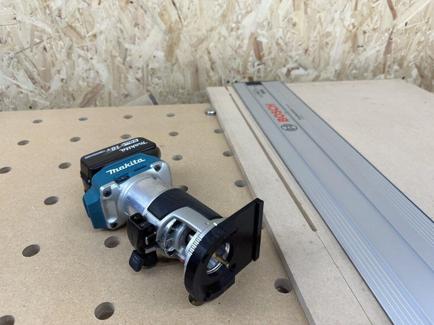 Makita DRT50 Trimmer Guide Rail Adaptor To Bosch FSN Plunge Saw Track Guide Rail