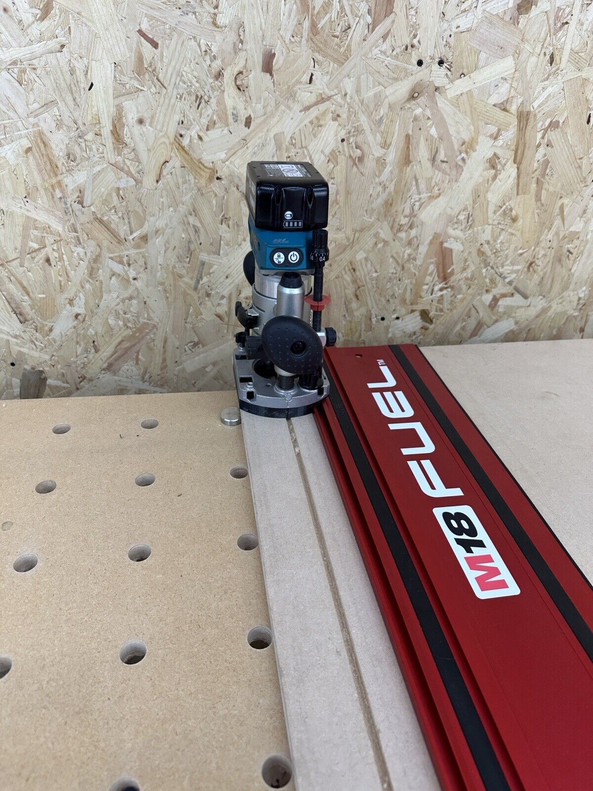 Makita DRT50Z Router Plunge Base Adaptor To Milwaukee Plunge Saw Guide Rails