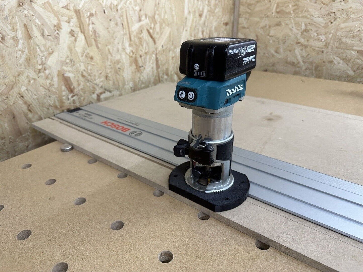 Makita DRT50 Plunge Router Guide Rail Adaptor To Bosch FSN Plunge Saw Track Guide Rail