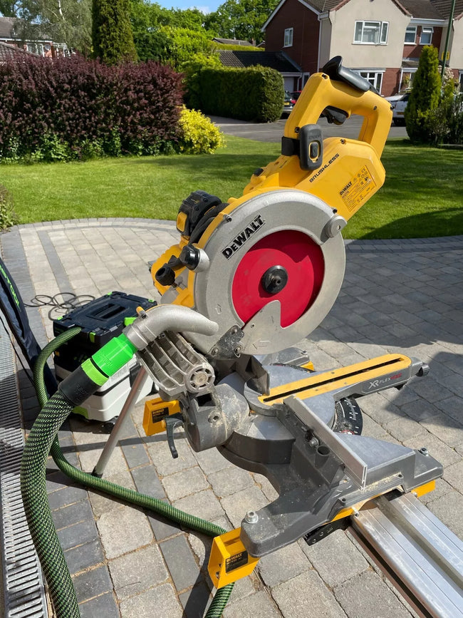 Dewalt Flexvolt DCS778 Mitre Saw Dust Hose Adaptor to Festool Cleantec Extractors Midi Mini