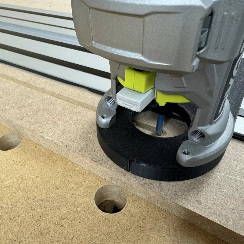 Ryobi Router Using Guide Rail Ryobi R18TR-0 ONE+ Trim Router Guide Rail Adaptor for Dewalt Guide Rai ...