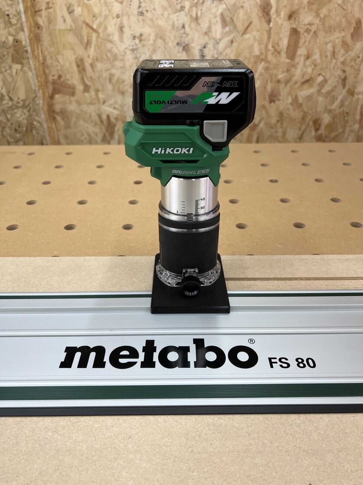 HIKOKI Router Trimmer Guide Rail Adaptor for Metabo Plunge Track M1808 ...