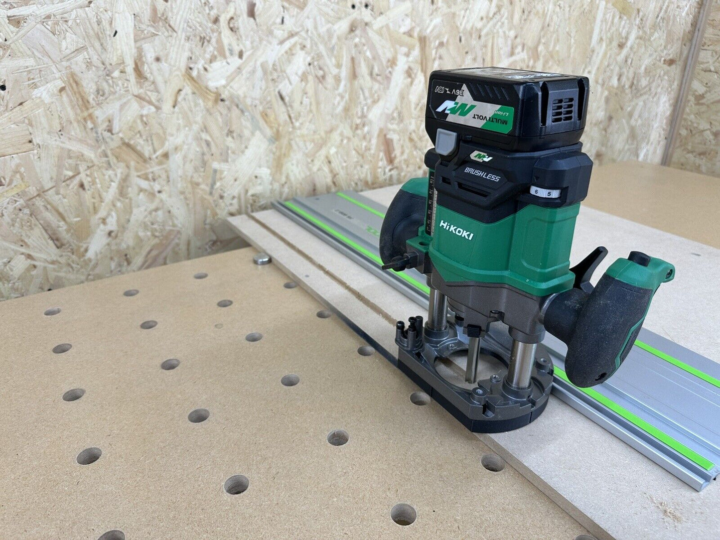 Hikoki 1/2" 36v Router Guide Rail Adaptor to Festool Saw Plunge Track