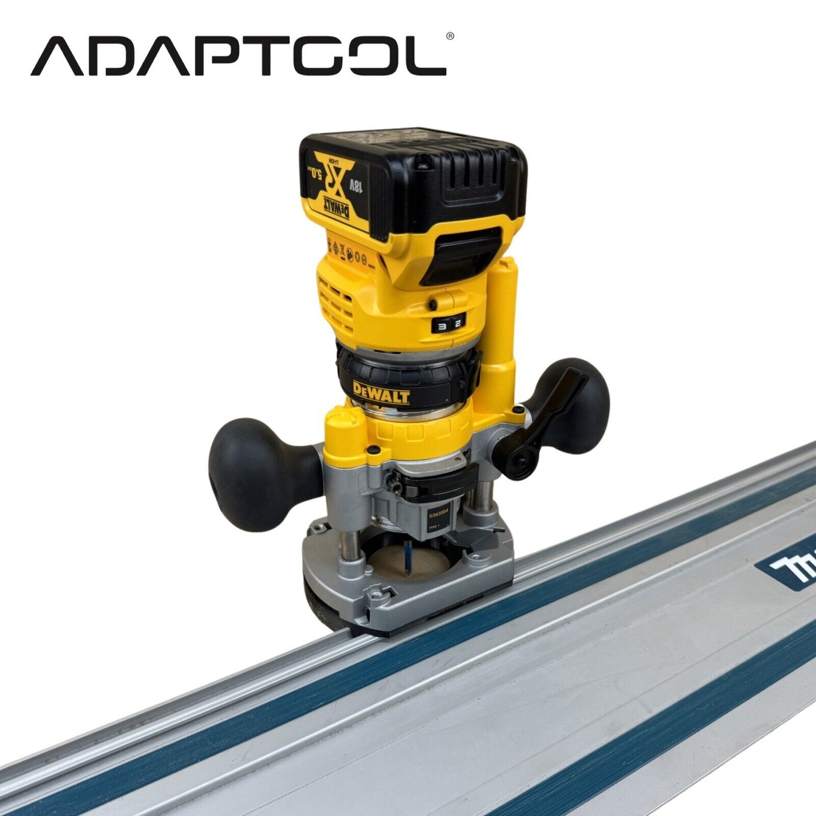 Dewalt Cordless Router Plunge Base Guide Rail Adapter to Makita Guide ...