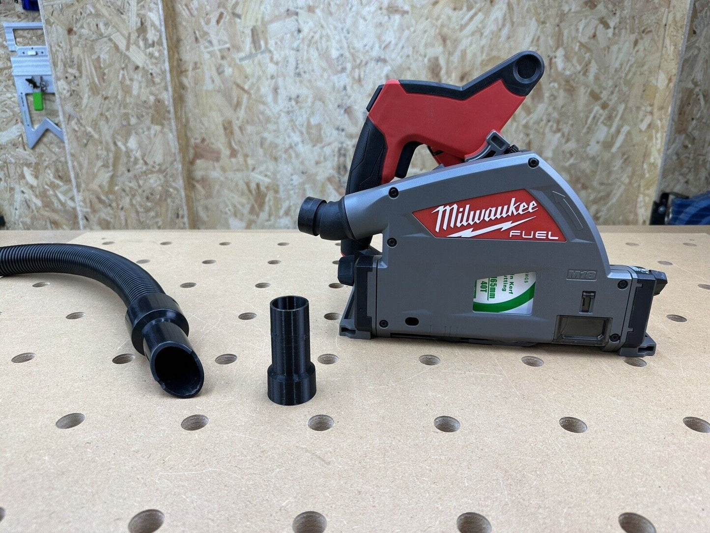 Milwaukee 18v Plunge Track Saw Dust Hose Adaptor To Henry Hoover Numatic Vacuum