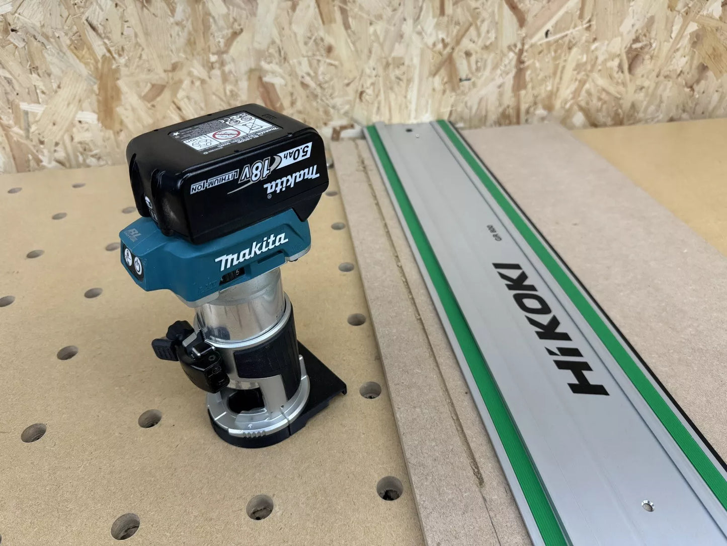 Makita DRT50 RT0700C Trimmer Guide Rail Adaptor To Hikoki Guide Rail