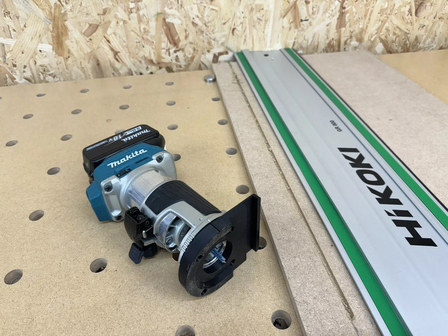 Makita DRT50 RT0700C Trimmer Guide Rail Adaptor To Hikoki Guide Rail