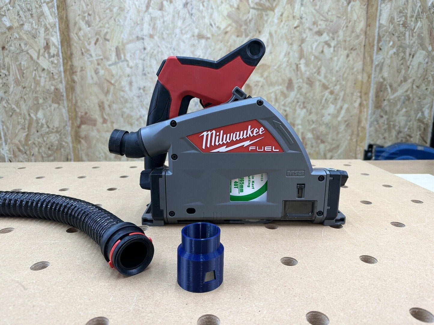 Milwaukee Plunge saw Dust Hose Adaptor To Bosch Quick Connect System Fits M18FPS55-0P 18V 1