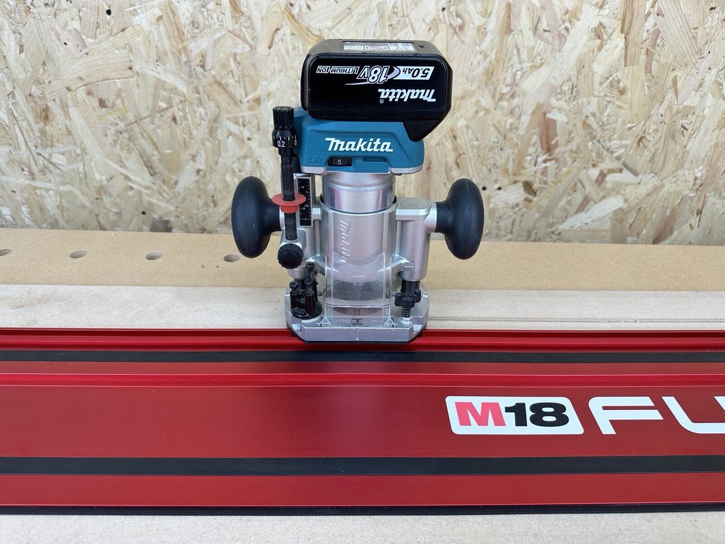 Makita DRT50Z Router Plunge Base Adaptor To Milwaukee Plunge Saw Guide Rails