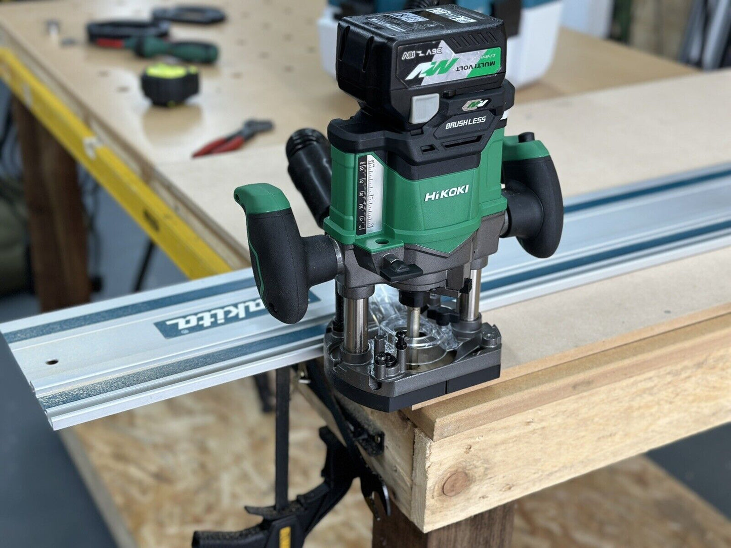 Hikoki 1/2" 36v Router Guide Rail Adaptor to Makita Saw Plunge Track