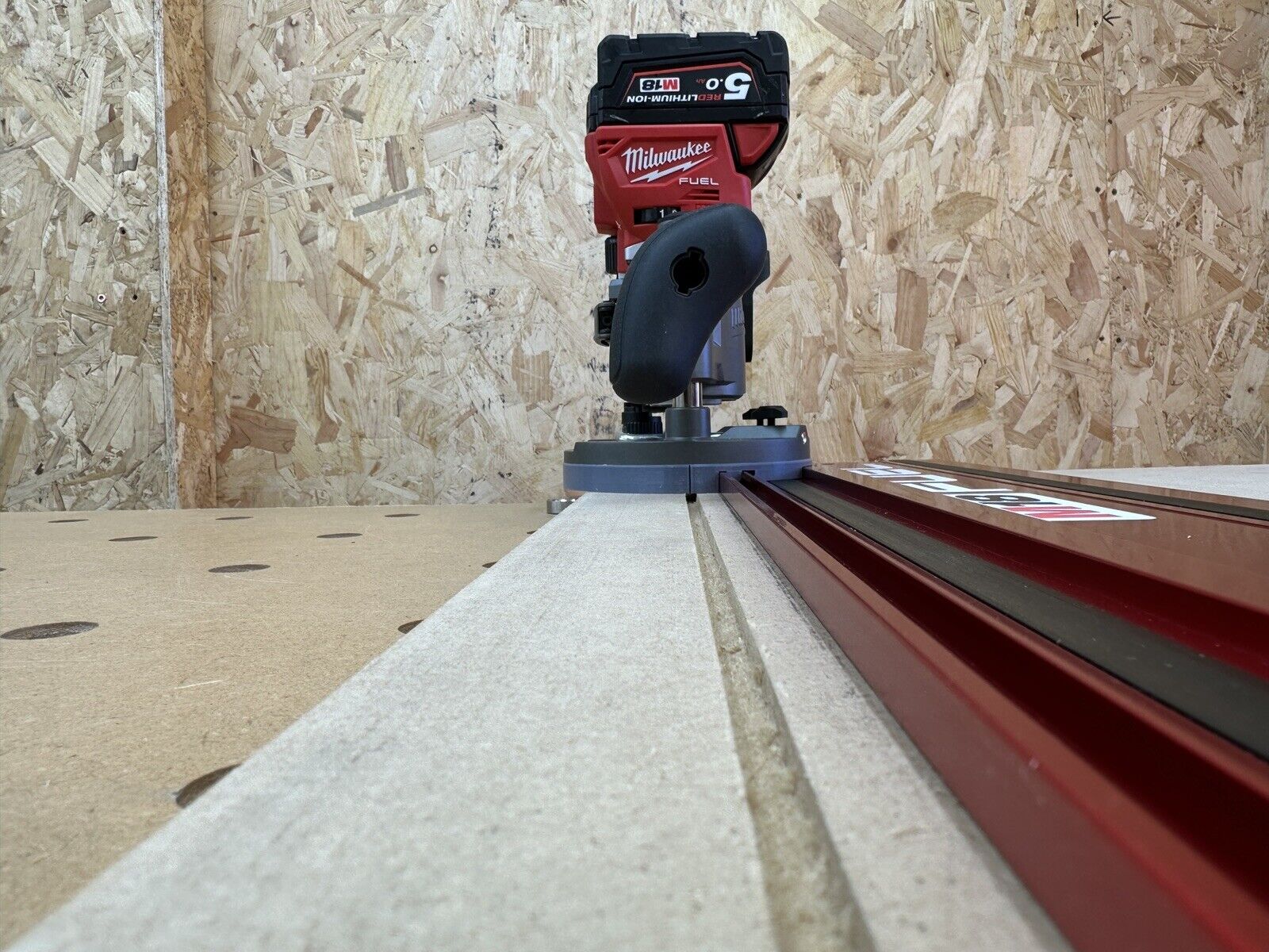 Milwaukee M18 Plunge RouterGuide Rail Adaptor to Milwaukee Guide Rail ...