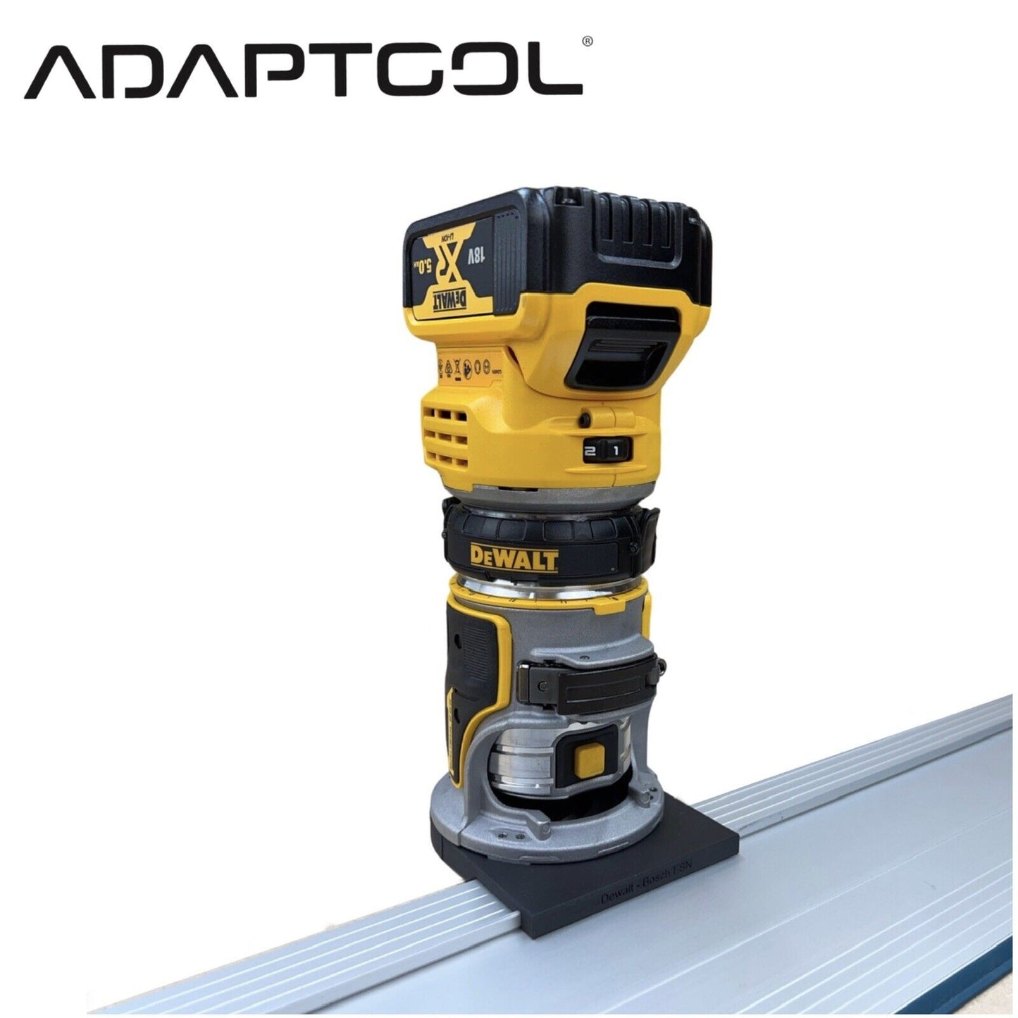 Dewalt Cordless Router Trimmer Base Guide Rail Adapter to Bosch