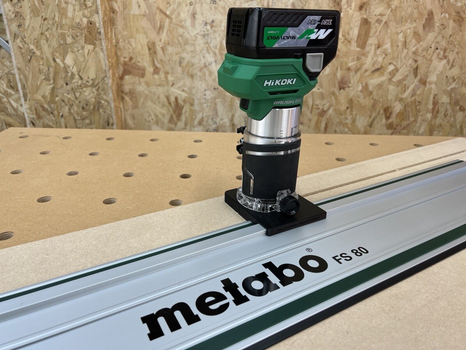 HIKOKI Router Trimmer Guide Rail Adaptor for Metabo Plunge Track M1808 ...