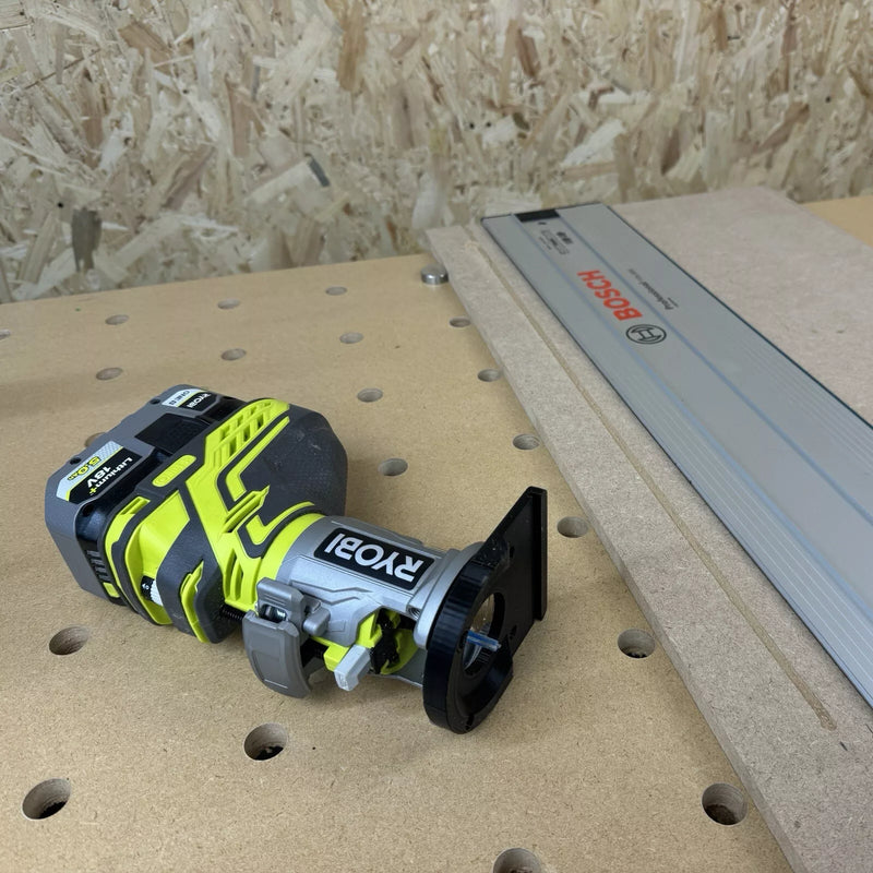 Ryobi Router Using Guide Rail Ryobi R18TR-0 ONE+ Trim Router Guide Rail Adaptor for Bosch FSN Guide ...